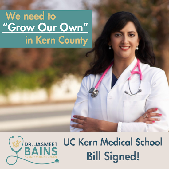 UC Kern medical school bill signed!